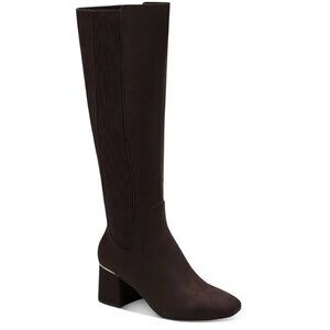 Alfani Womens Rae Microsuede Tall Knee-High Boots